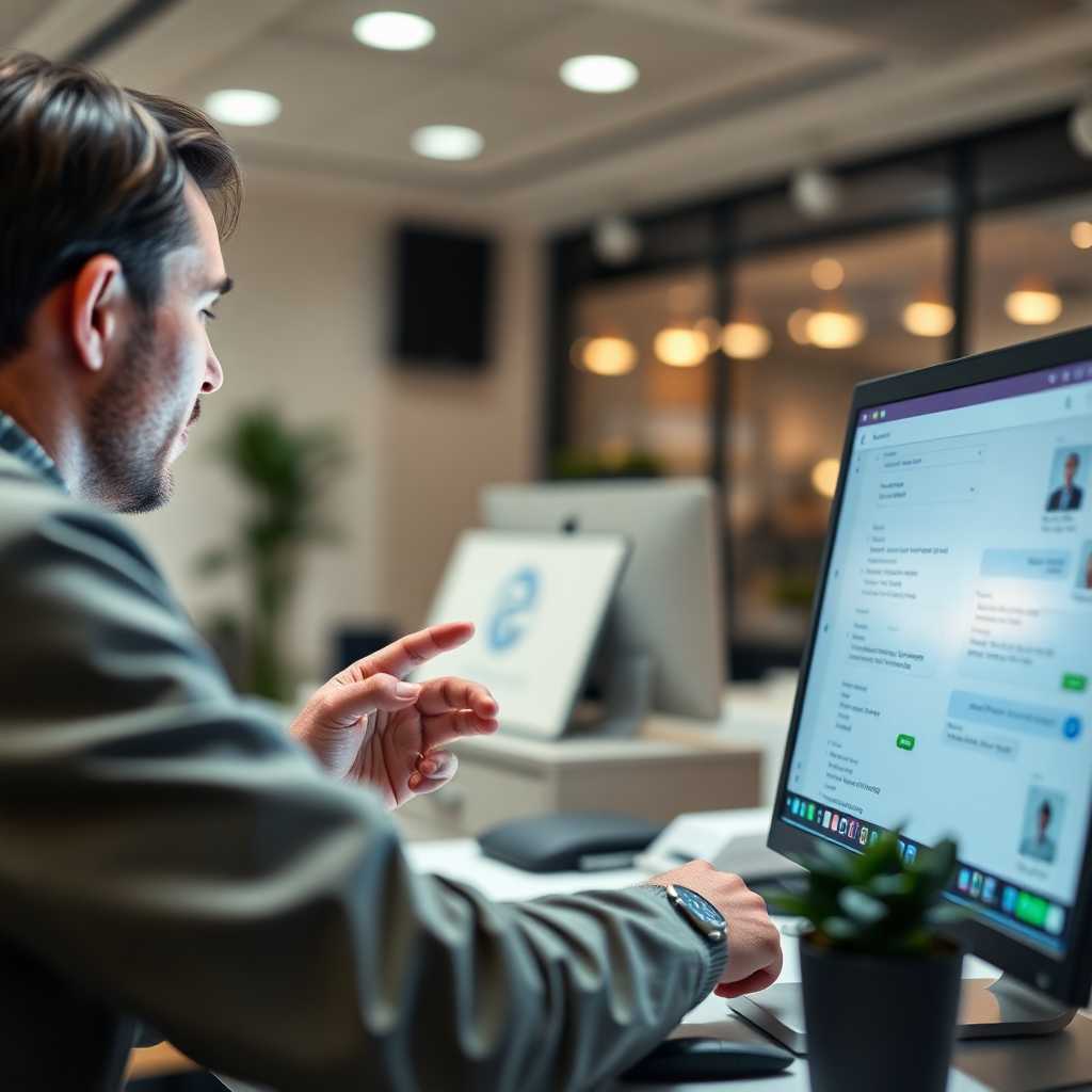 Owner reviewing SMS interactions on a modern desktop screen