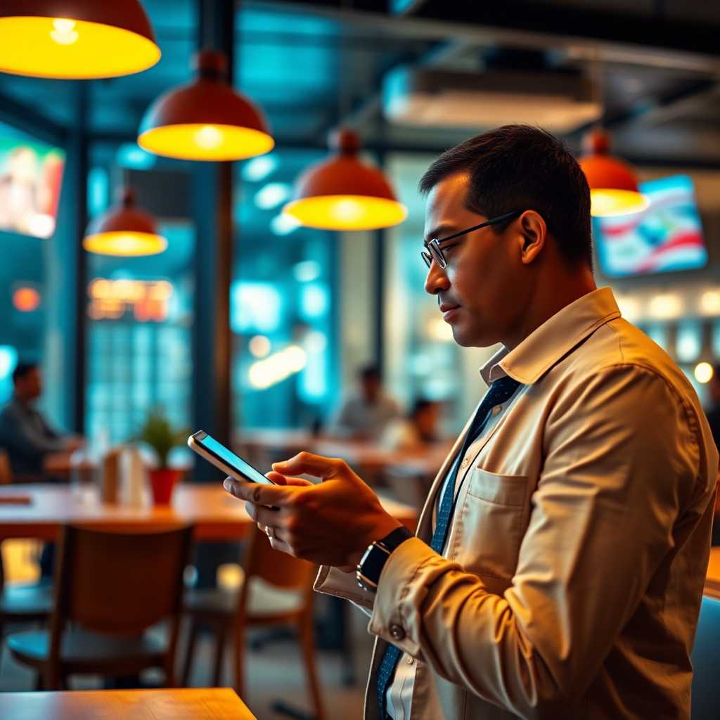A manager using a smartphone to efficiently coordinate bookings
