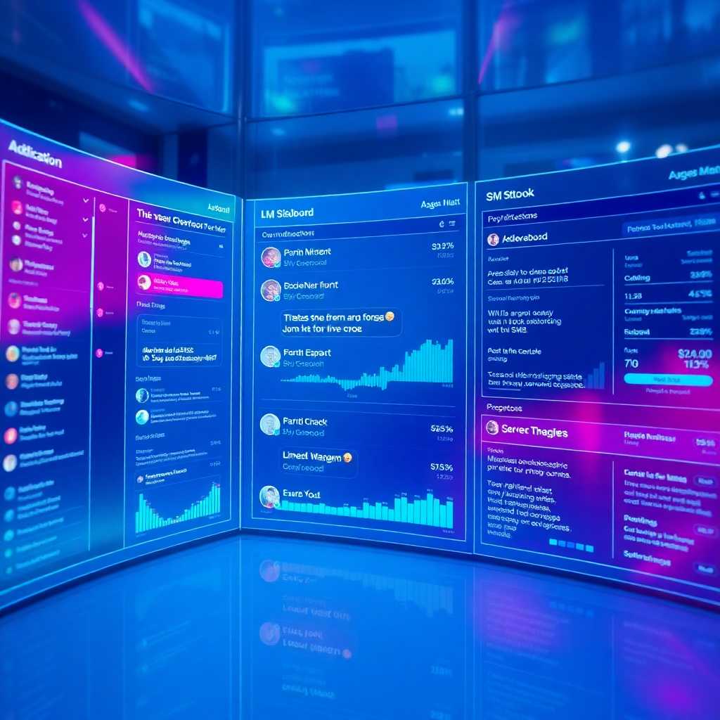 A seamless digital interface showcasing a live dashboard of SMS interactions.