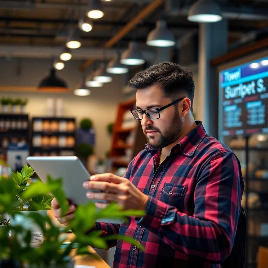 A business owner checking the TextSupport Sales PRO portal