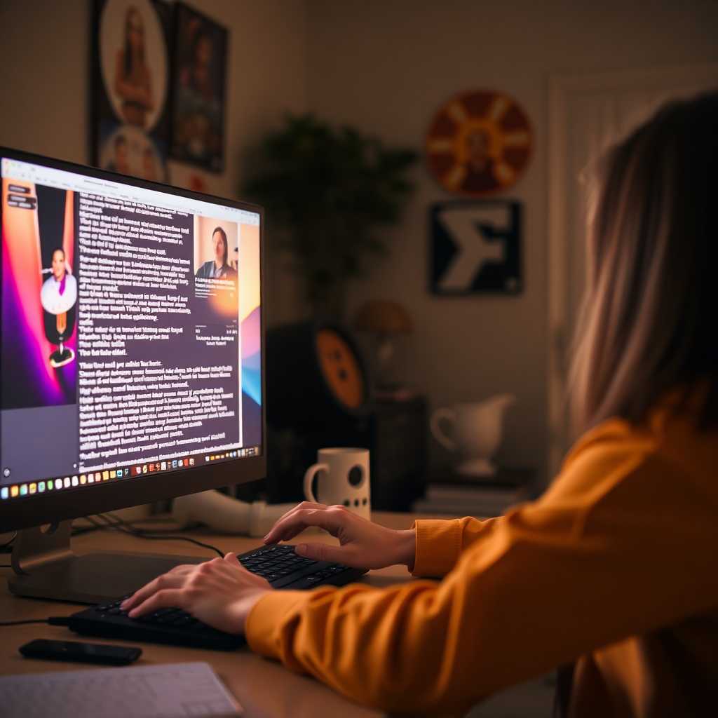 Person using TextSupport on desktop