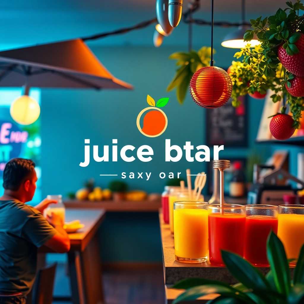 Logo of successful juice bar integrated with TextSupport