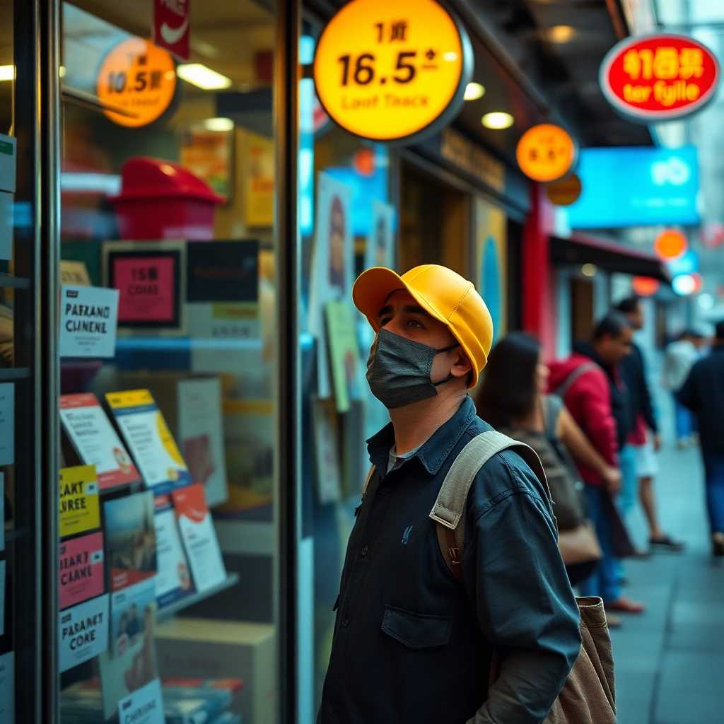 Busy storefront worker looking overwhelmed by inbound texts