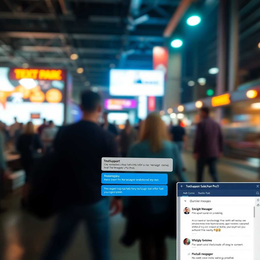 A screenshot of the TextSupport Sales PRO interface showing real-time message management.