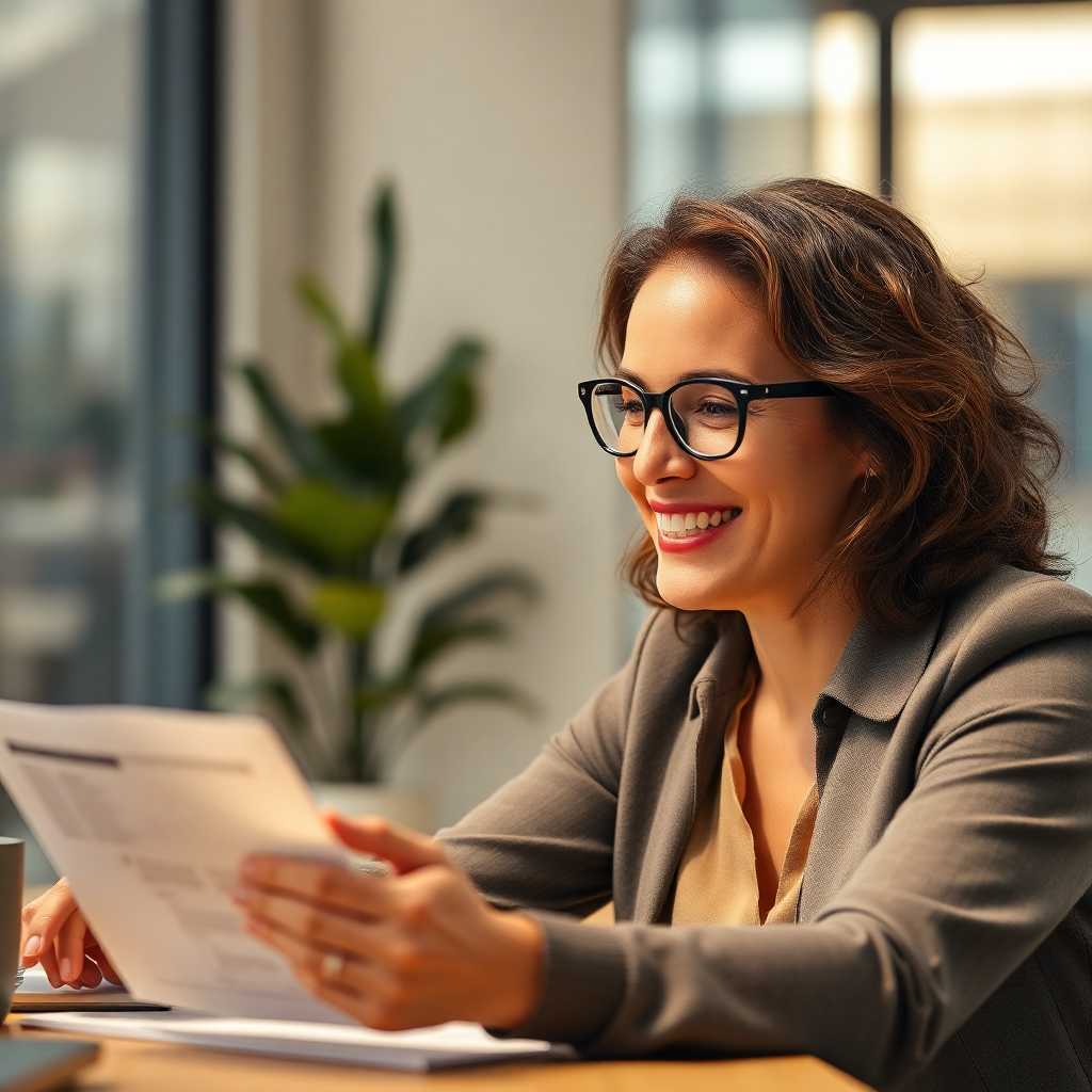 Satisfied business owner reviewing daily reports effortlessly.