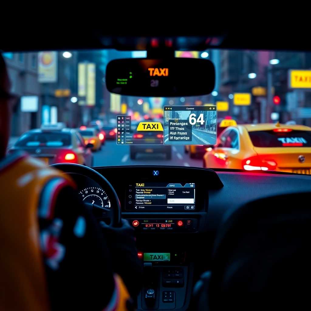 Taxi dispatch interface showing real-time automated responses