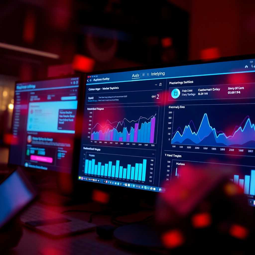 A digital dashboard with analytics and messaging tools visible.