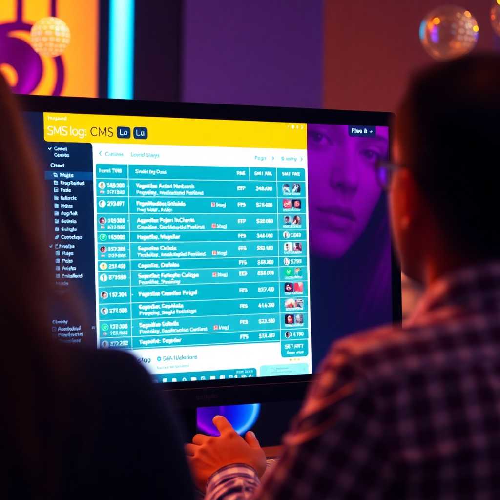 Screen showing CRM with integrated SMS logs