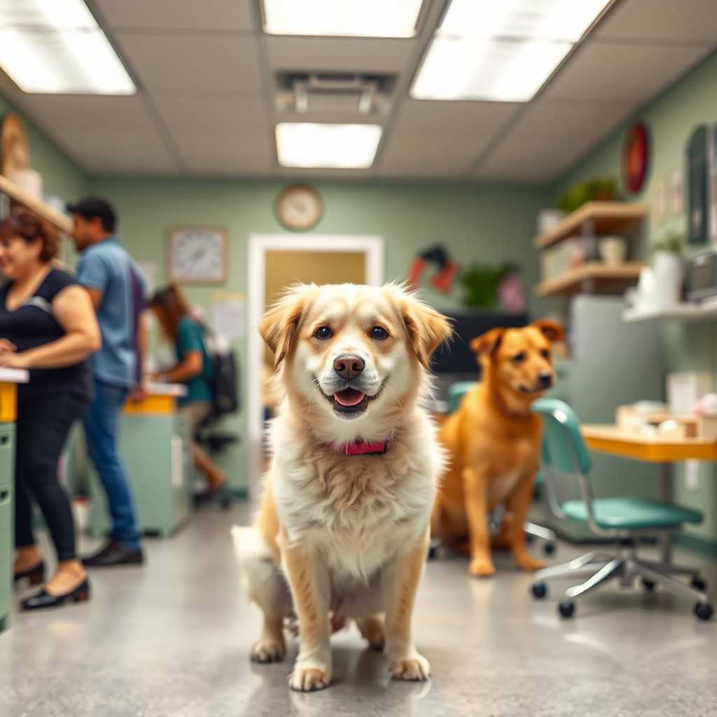 Busy Pet Daycare Office