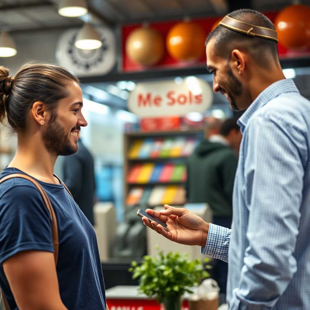 A satisfied customer receives an immediate SMS response from the shop.