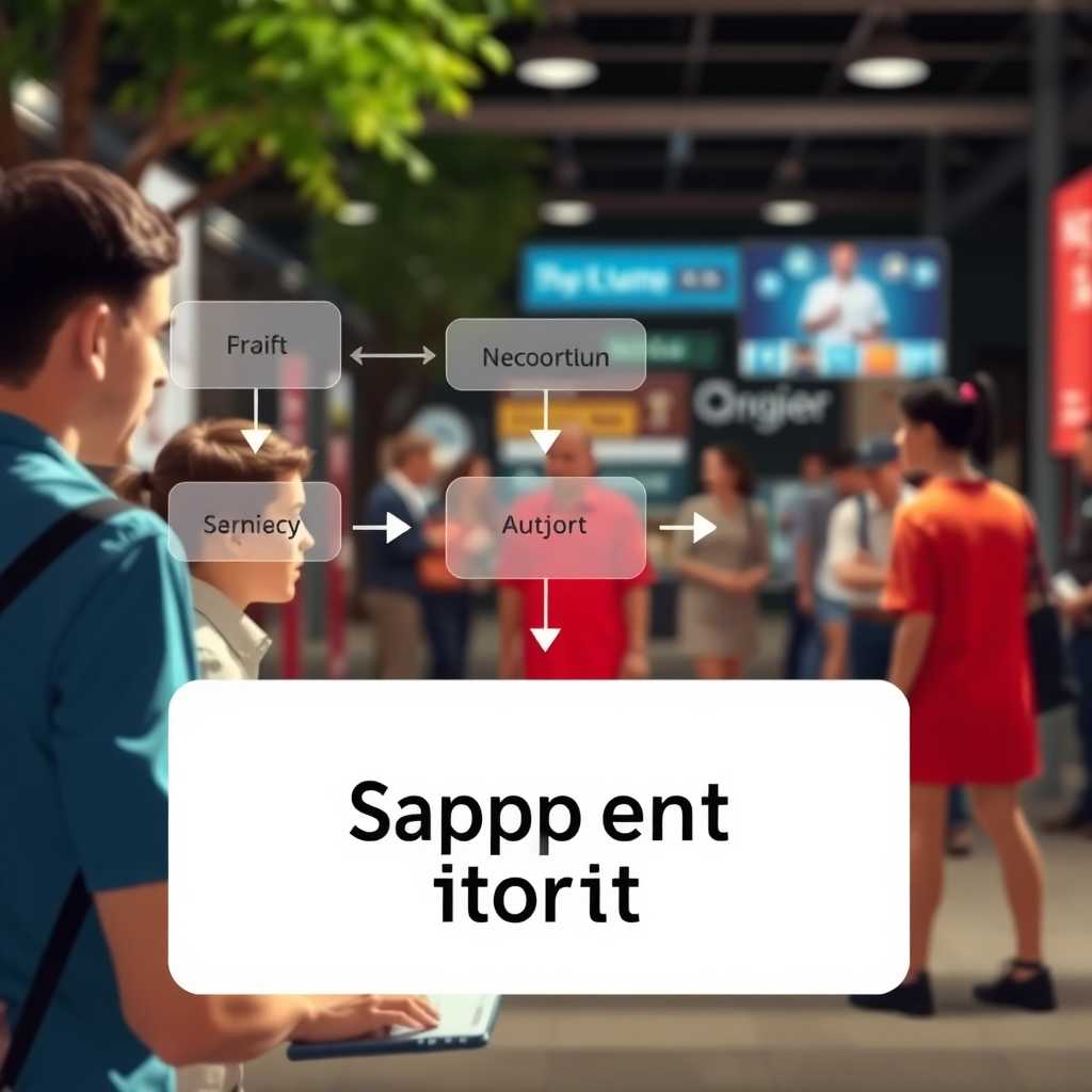 Illustration of a simplified communication flow with TextSupport