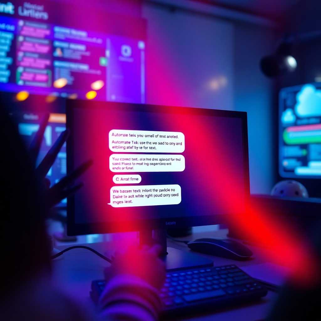 A screen showing automated text message responses being sent to multiple clients