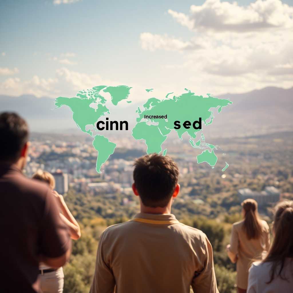 Map showing increased client reach, graphic.