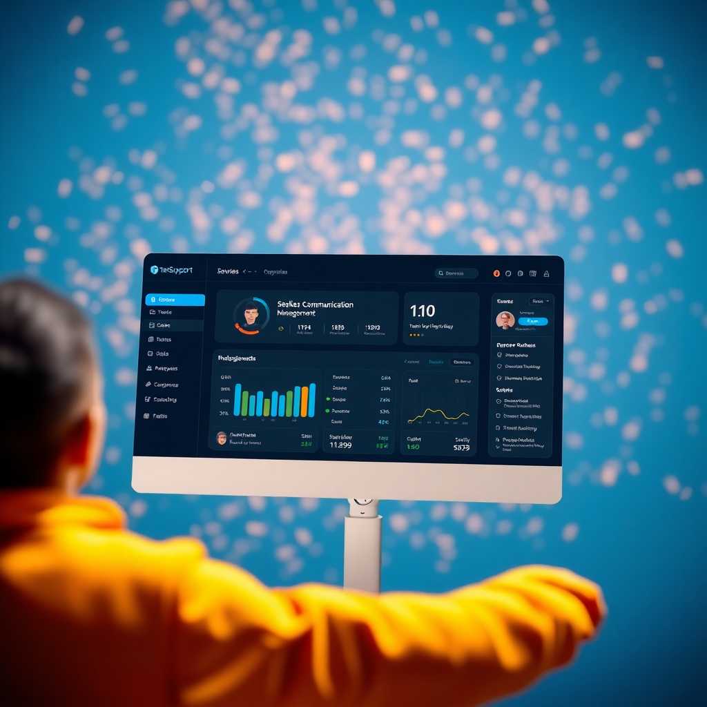 Screenshot of the TextSupport Sales PRO dashboard showing seamless communication management