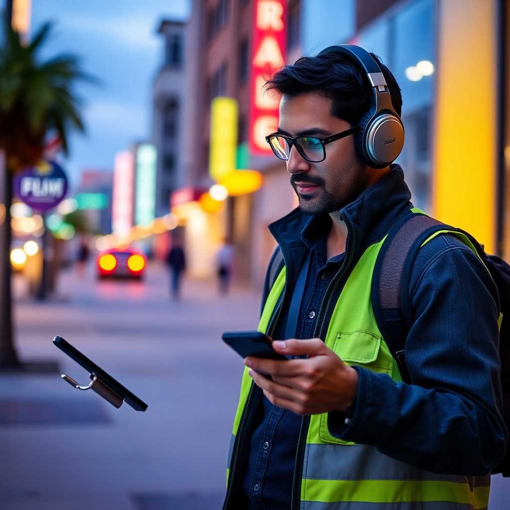 Real estate photographer receiving a barrage of text messages while on the job