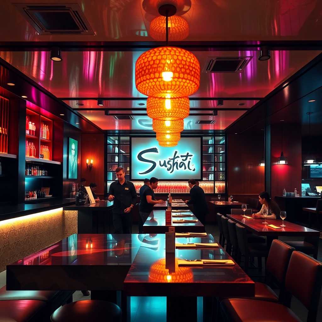 Modern Sushi Bar Interior