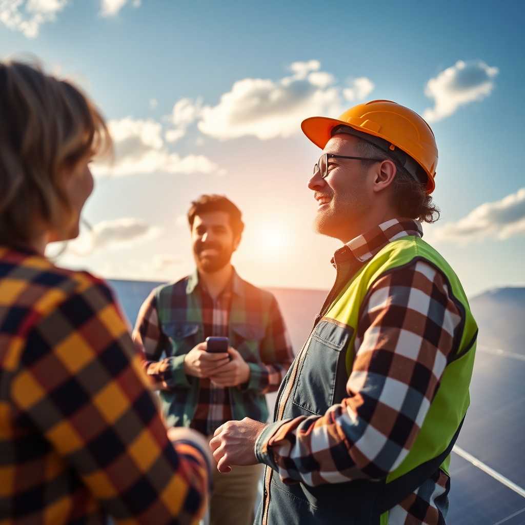 Customer engaging with solar installation support