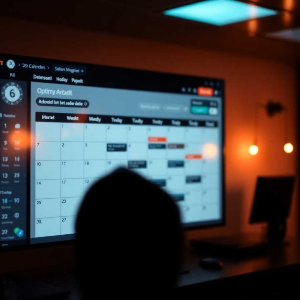 A calendar dashboard showing optimal scheduling made easier