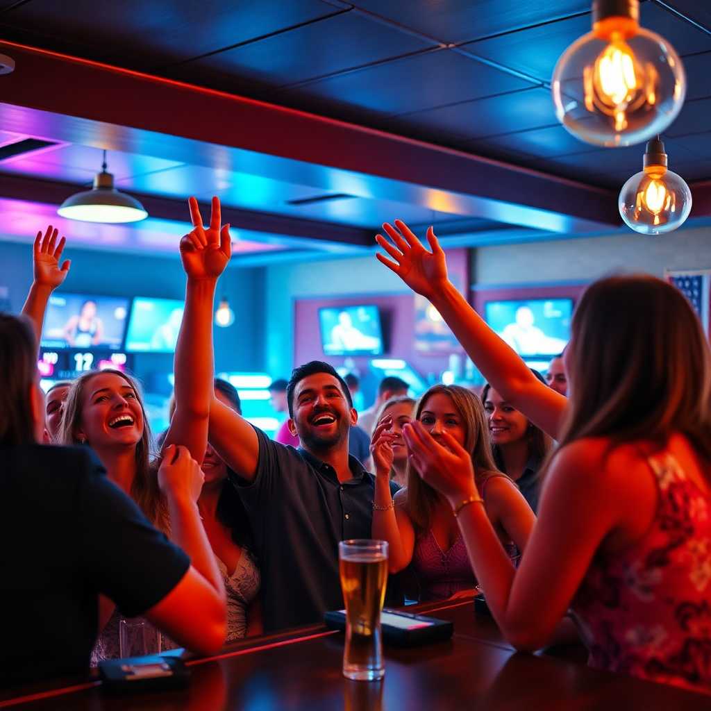 Satisfied Customers Cheersing at The Bar