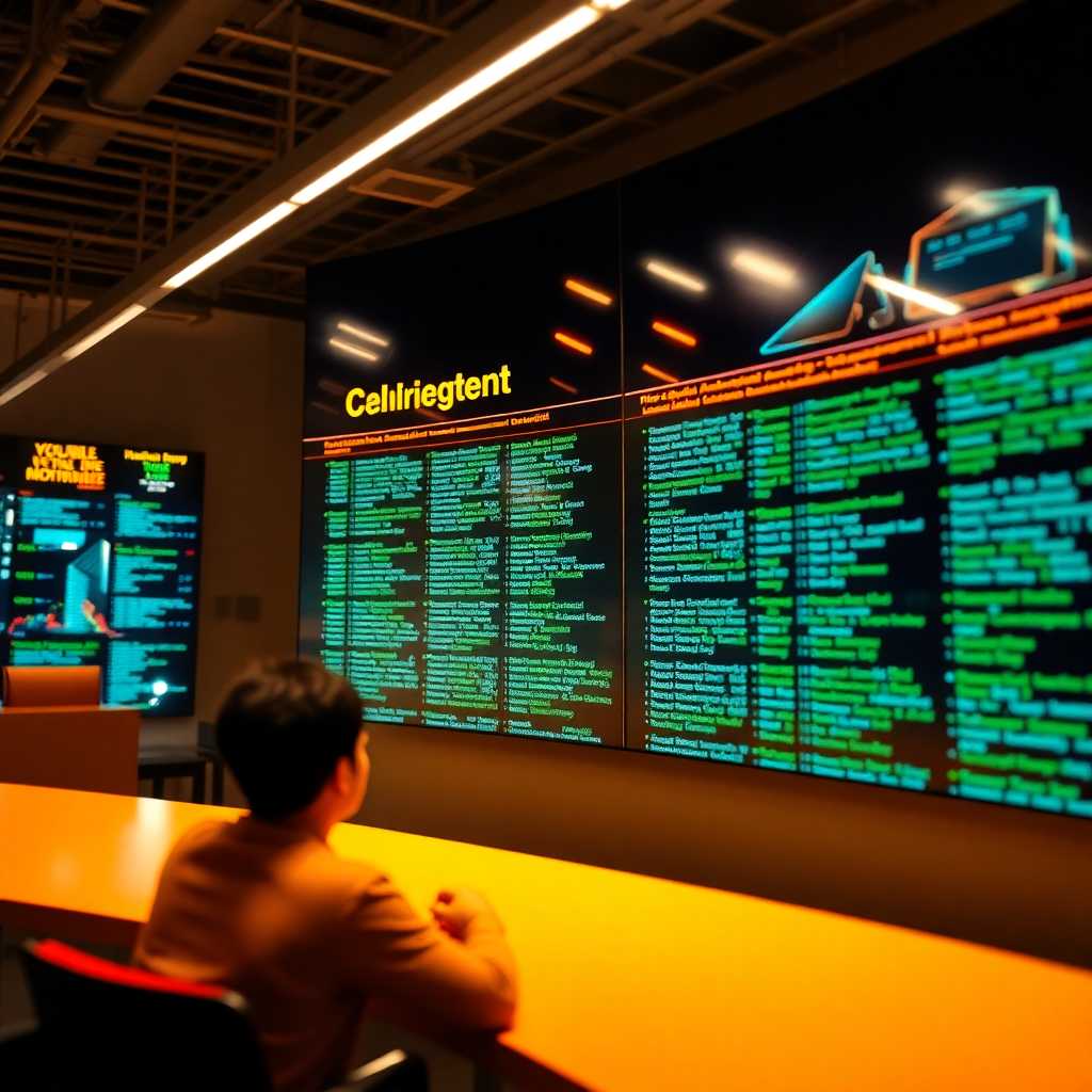 Depiction of an organized text interface