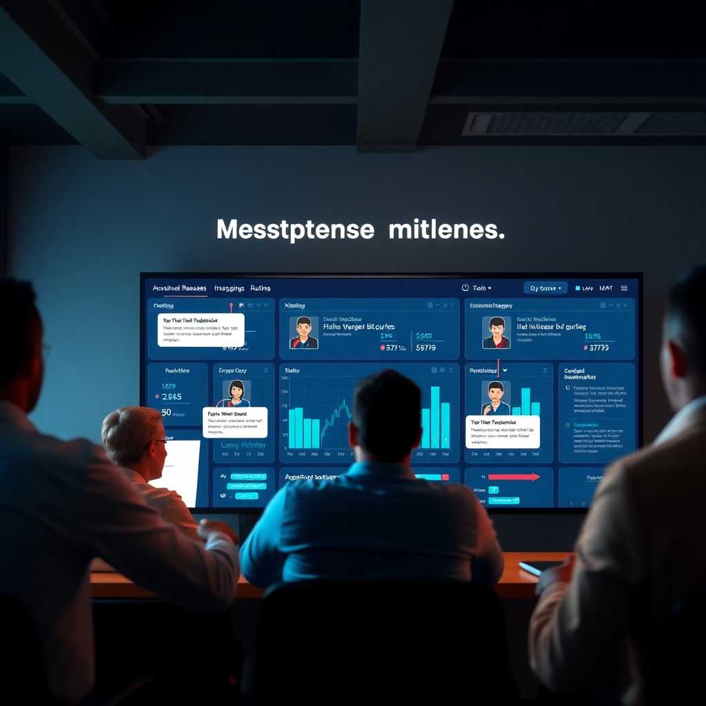 Infographic showing seamless message routing to designated employees on an intuitive dashboard.