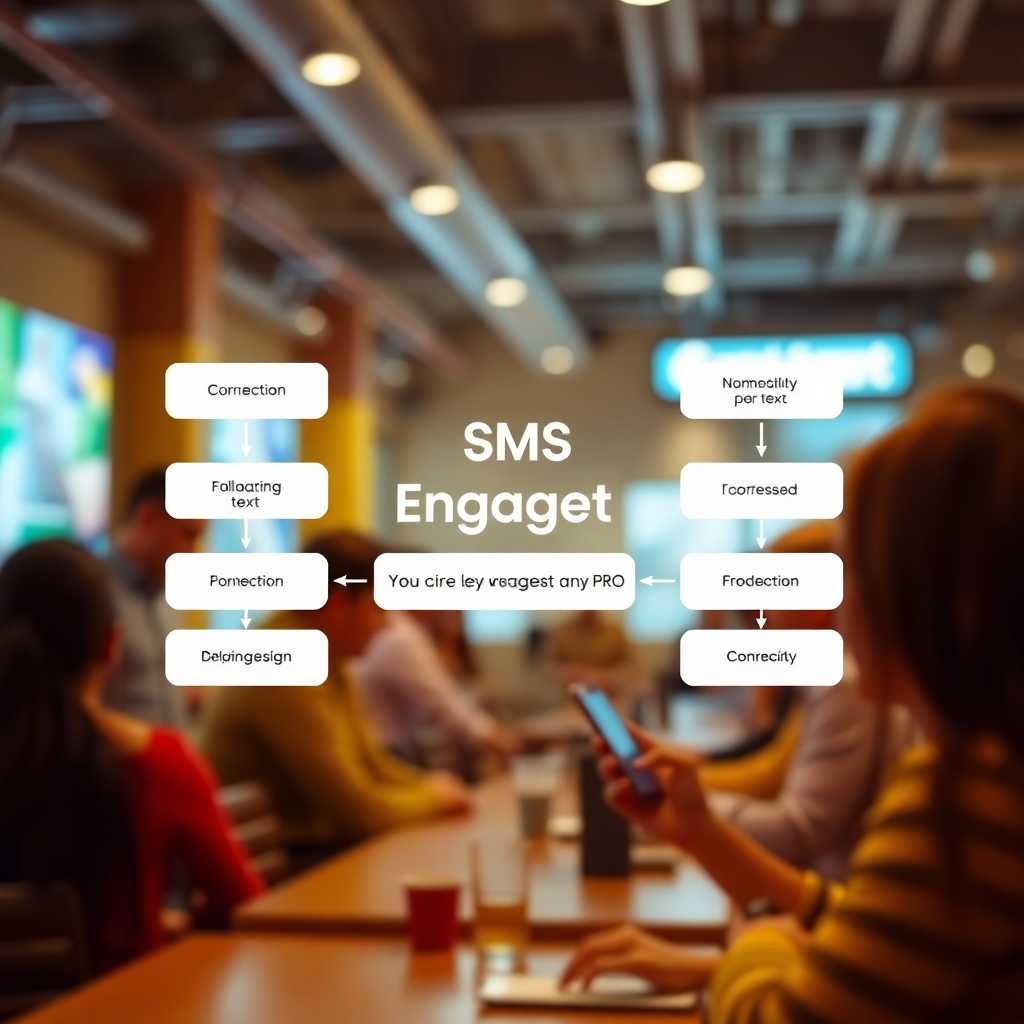 SMS Engagement Flowchart with TextSupport Sales PRO Logo