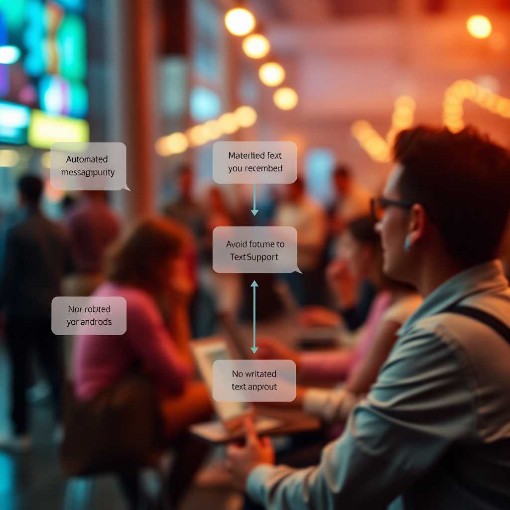 A visual flowchart showing automated message routing in TextSupport.