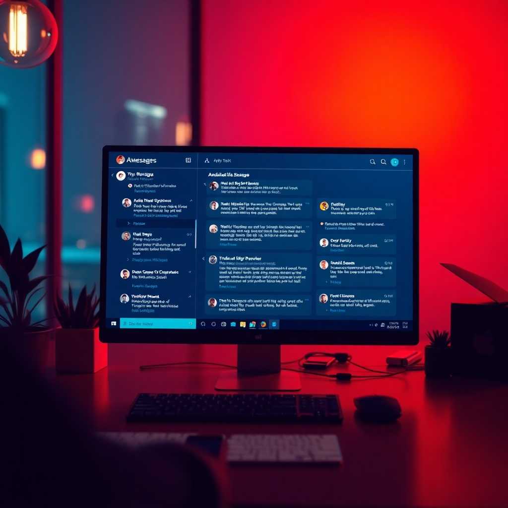 A sleek desktop portal with messages and CRM integration