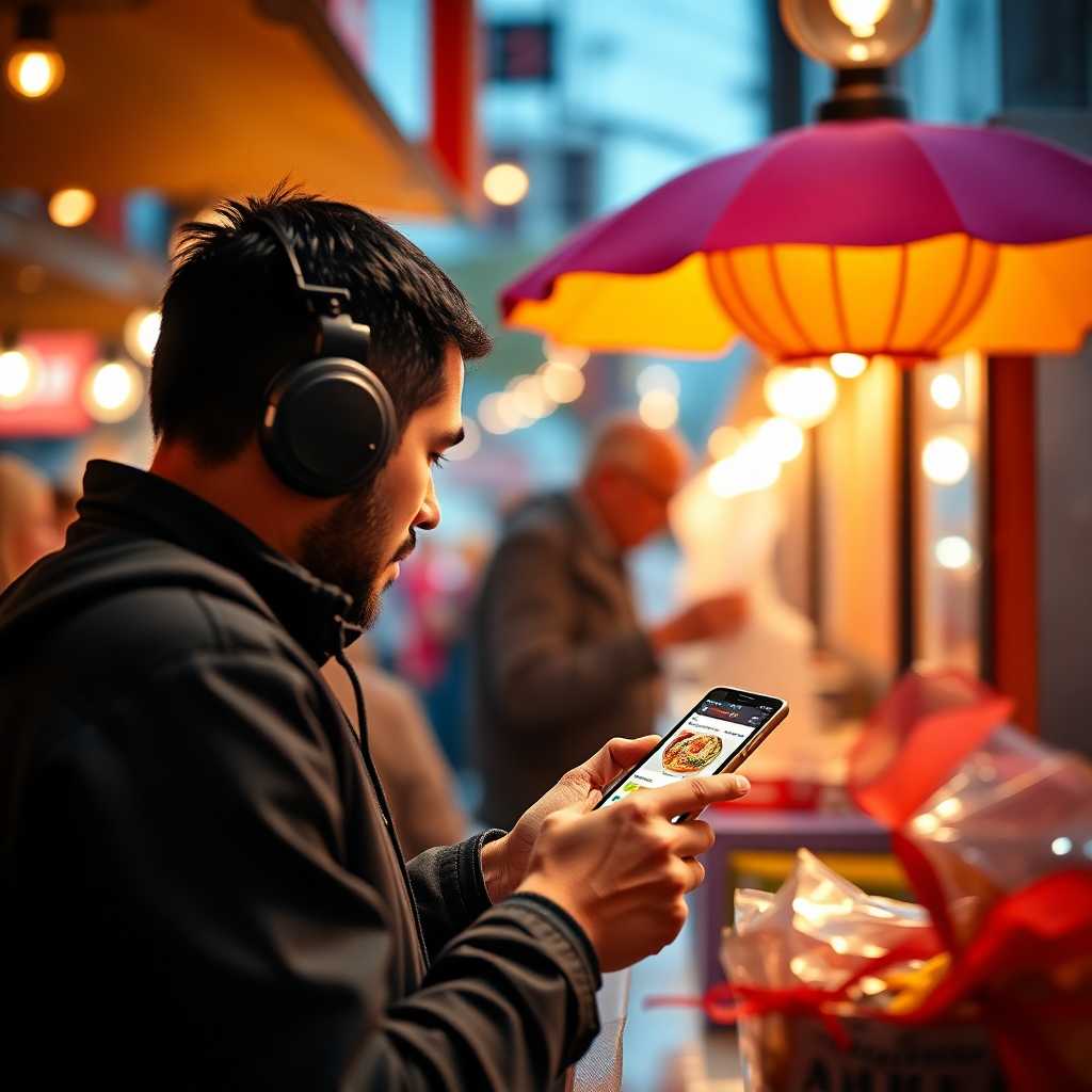 A highly detailed photorealistic mobile food ordering via SMS interface.