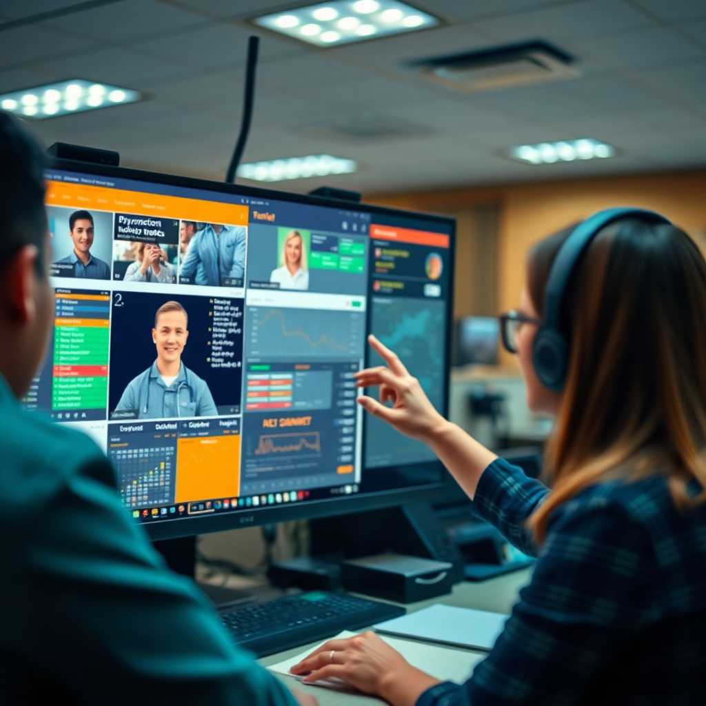 Real-time customer interaction on dispatch office monitor