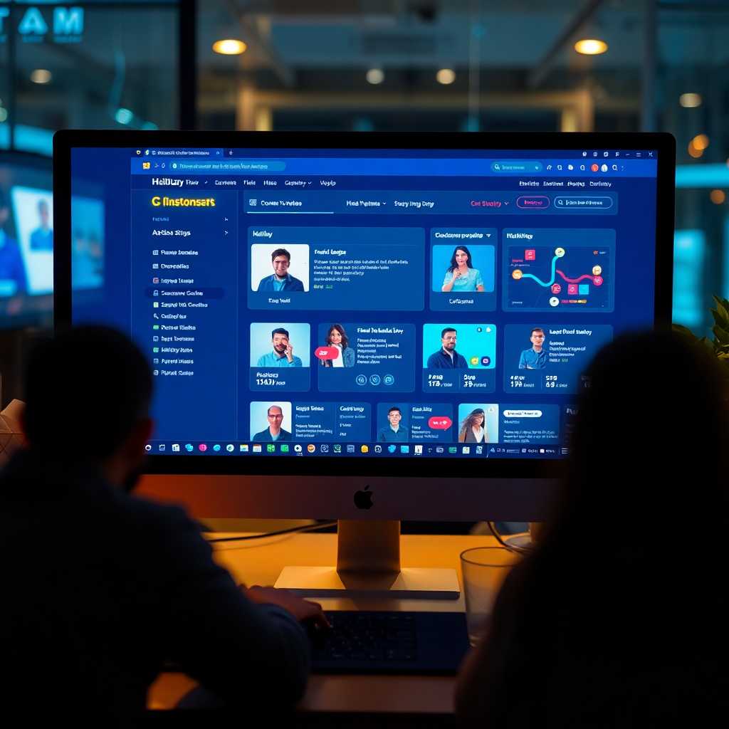 Screen view of a desktop portal showing real-time customer interactions