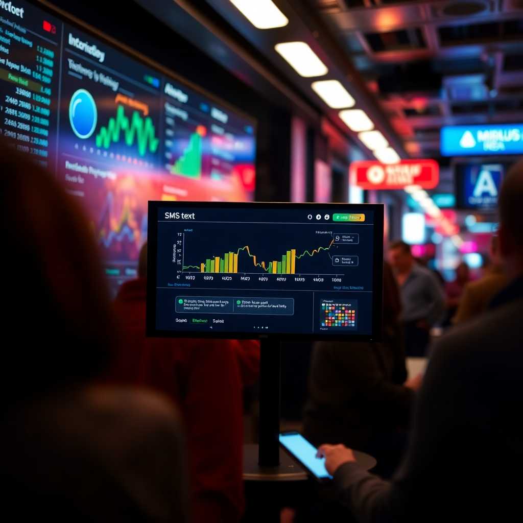 Analytics dashboard showing SMS interactions