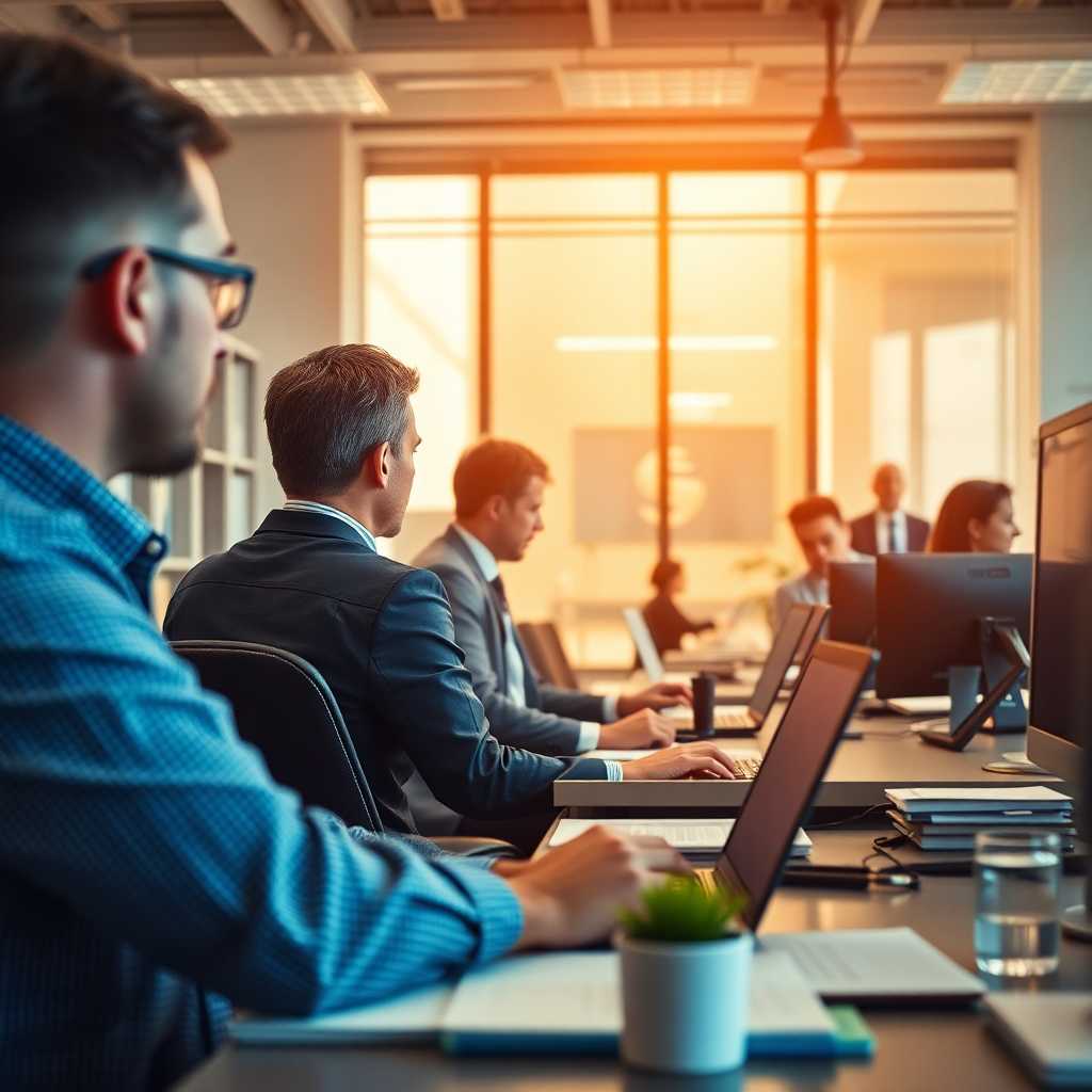 A busy consulting office managing multiple client interactions