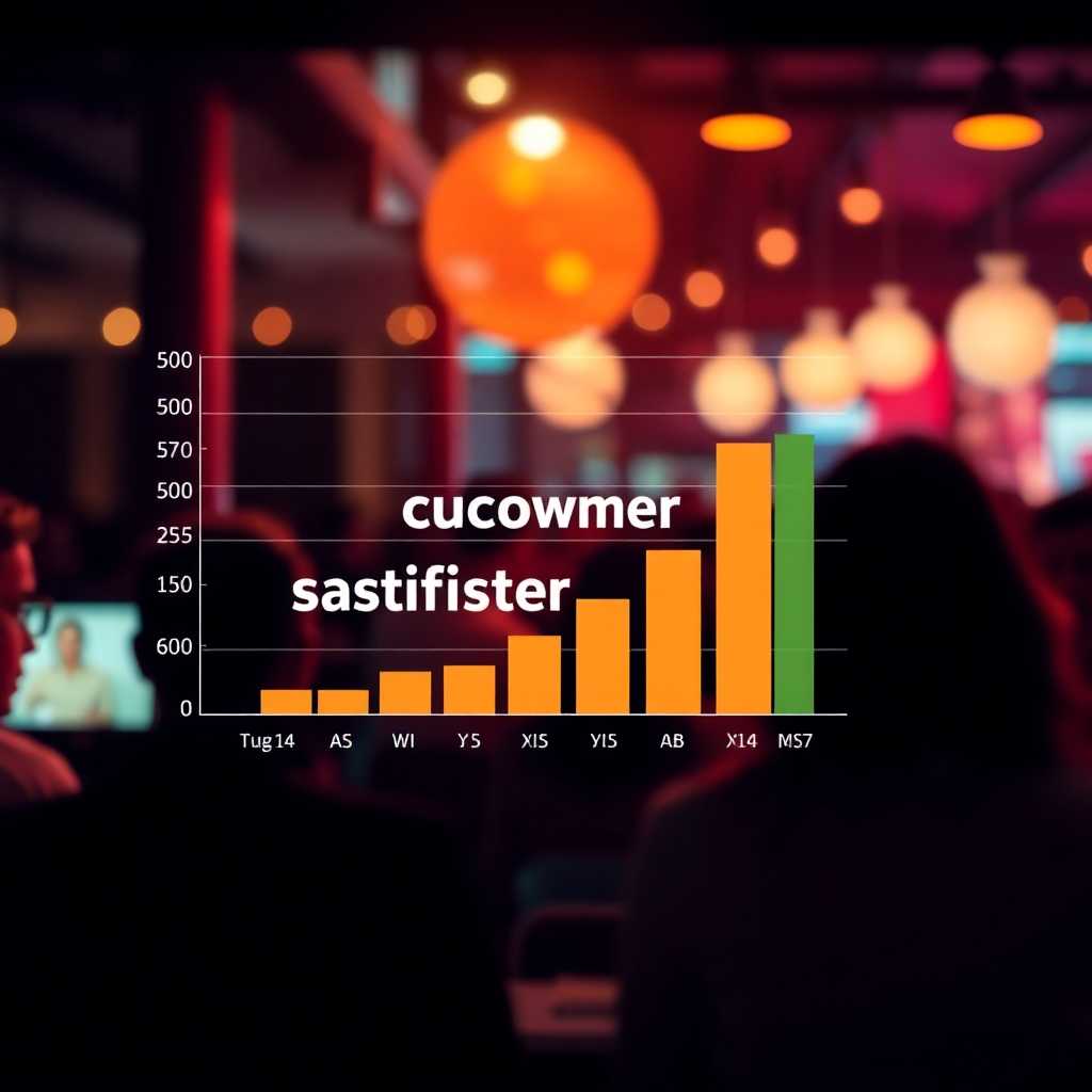 A graph displaying improved customer satisfaction metrics.
