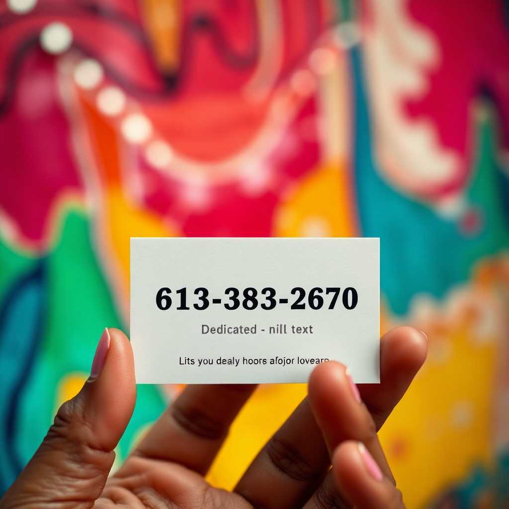 Dedicated phone number displayed on business card