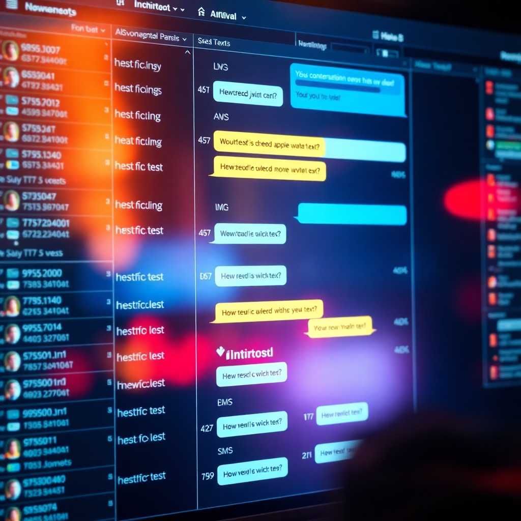 A dashboard showing SMS conversations being archived and updated in real time.