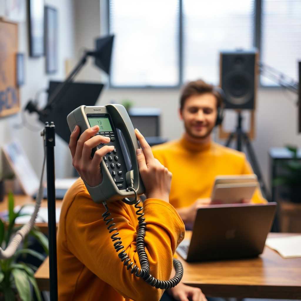 Studio phone ringing with client inquiries