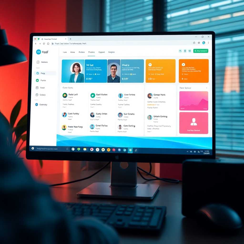 A detailed portal view on a desktop showing client interactions. Consolidated communications for enhanced productivity.