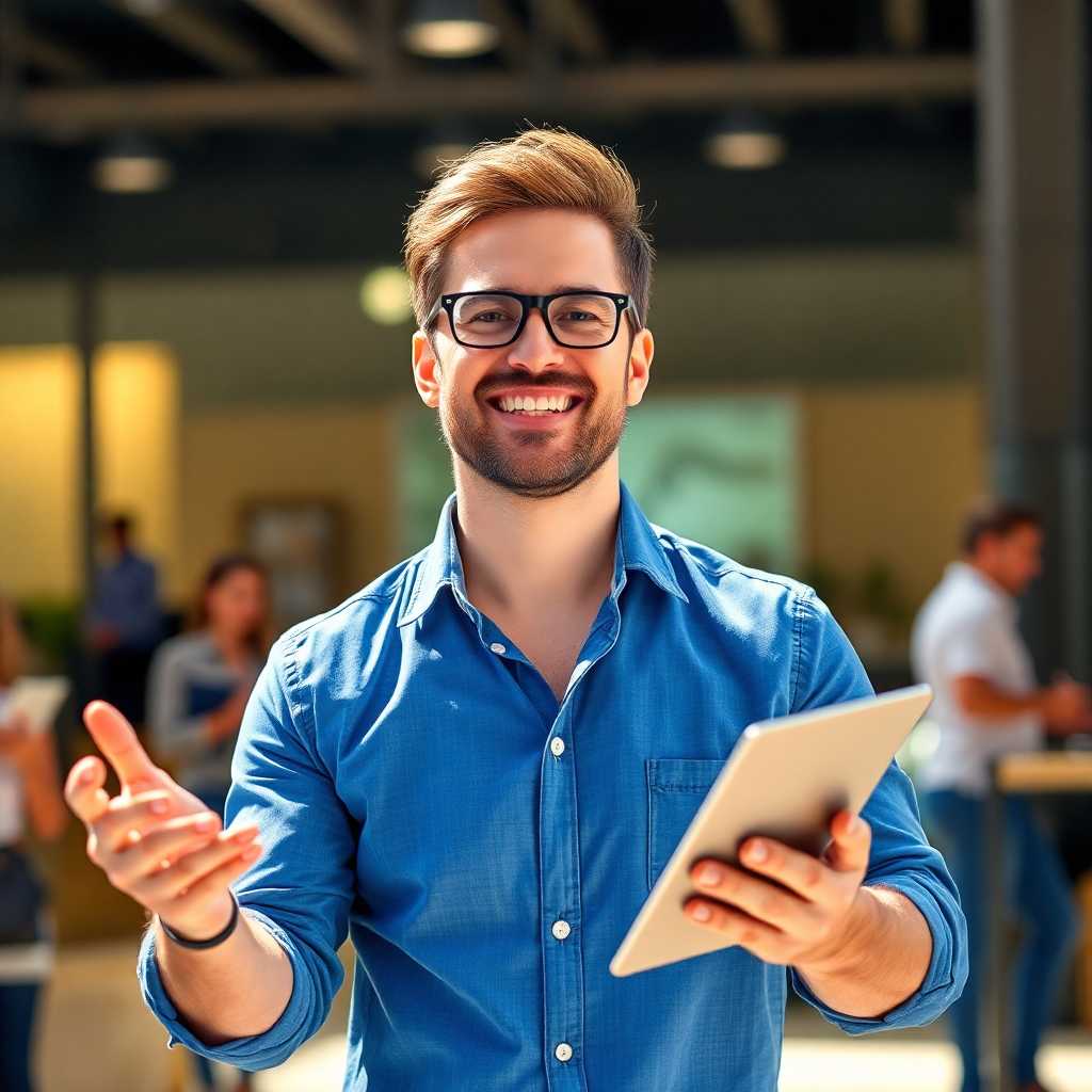 Satisfied SEO consultant winner achieving customer satisfaction