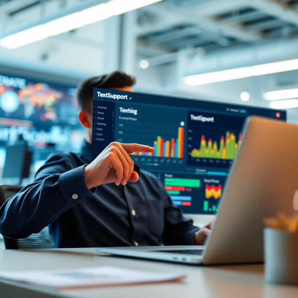 An employee manually toggling the TextSupport system dashboard