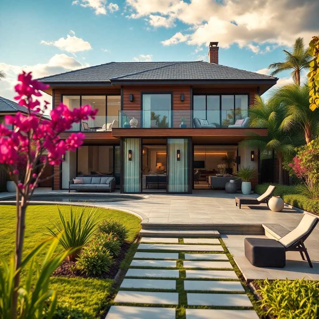 Real estate setup capturing a luxury home.