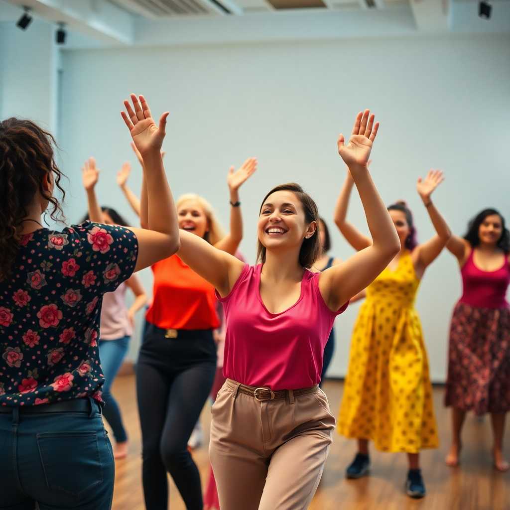 A delighted dance class in session, celebrating efficient management.