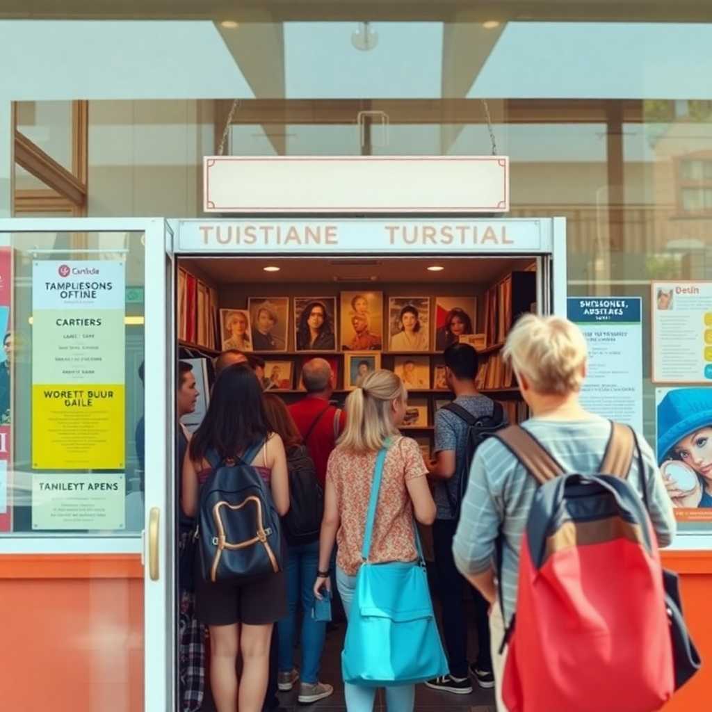 Tourist office busy with inquiries
