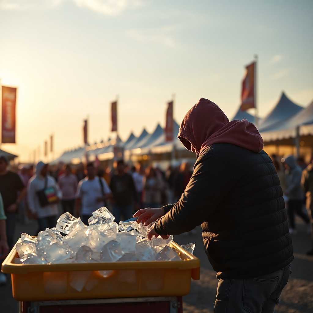 Festival Service – Serving ice at a large outdoor event