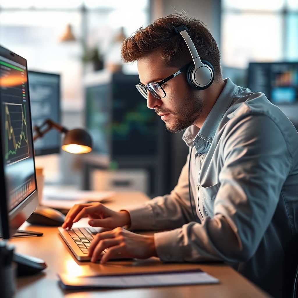 Technician quickly responding to client inquiries on a desktop.