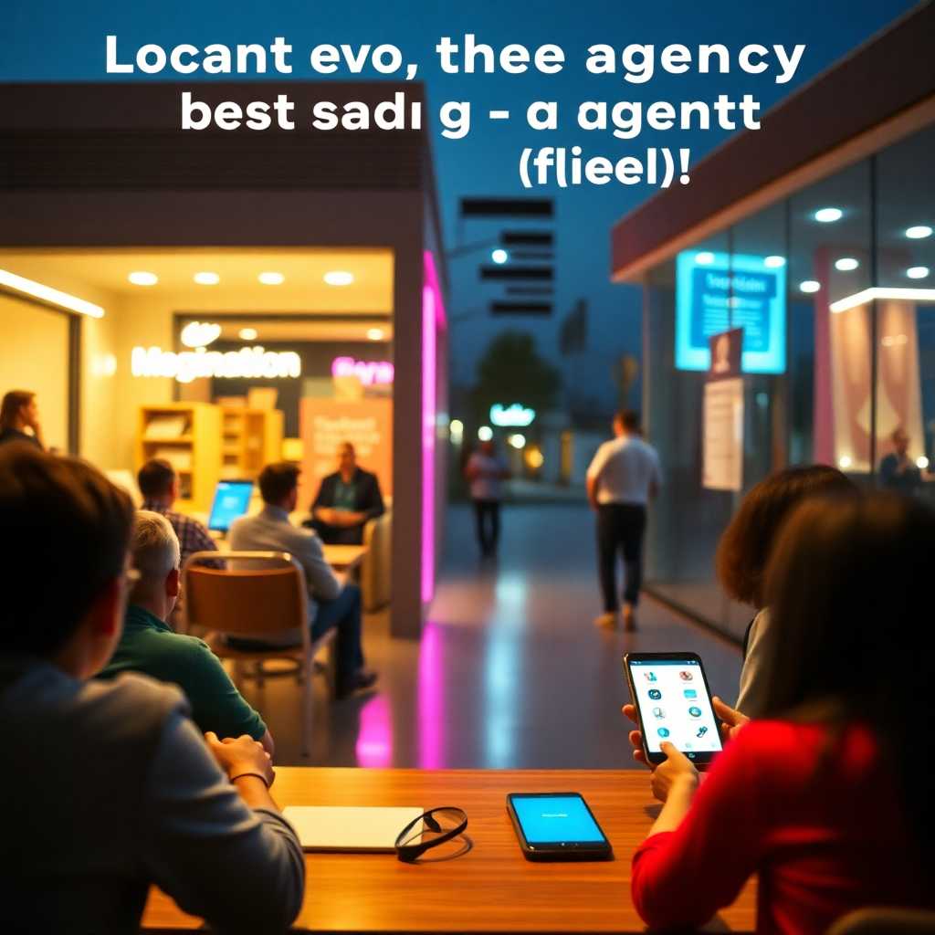 Visualization of a client locating the agency and texting immediately