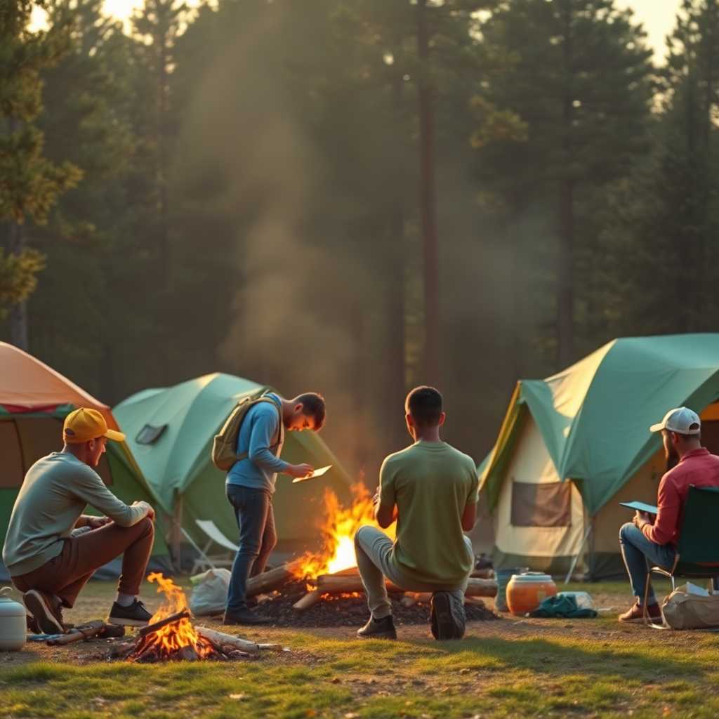 Campground team utilizing a desktop portal