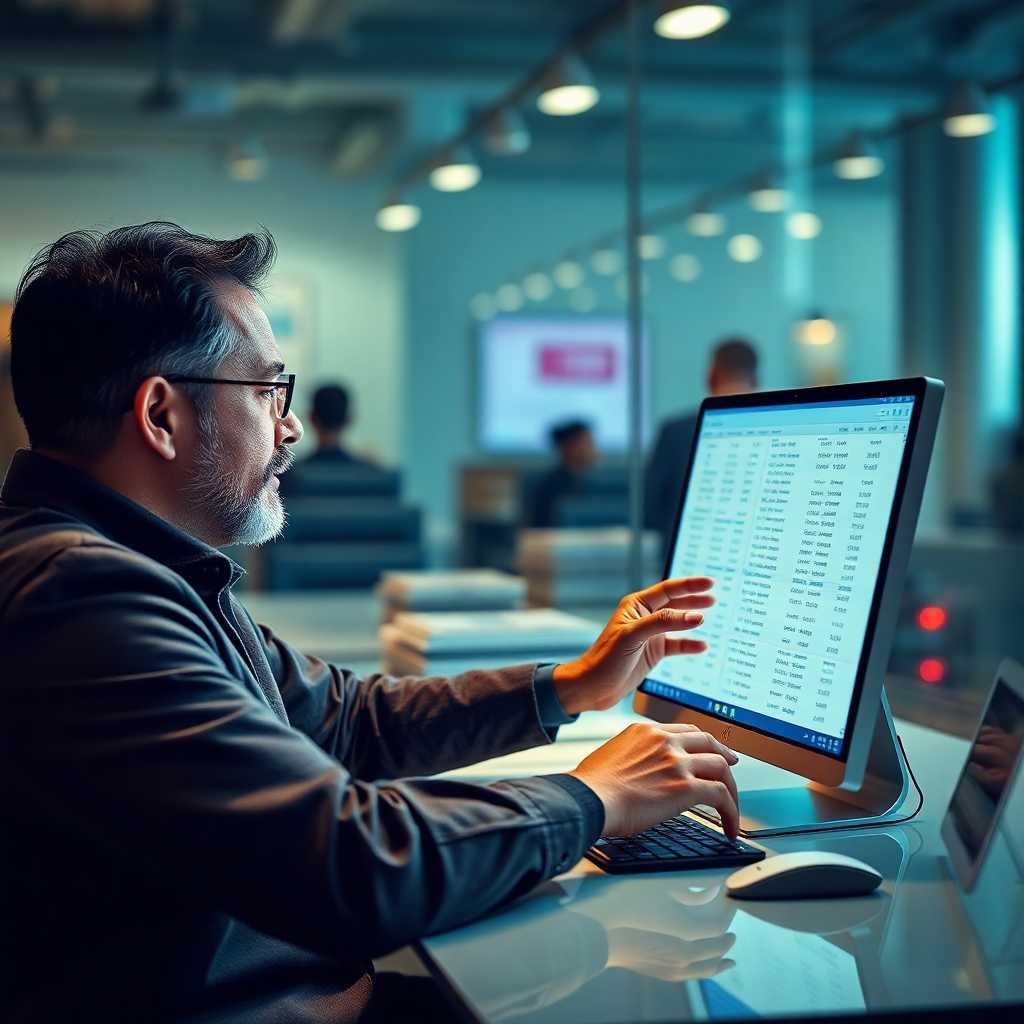 An owner efficiently managing orders through a sleek desktop portal.