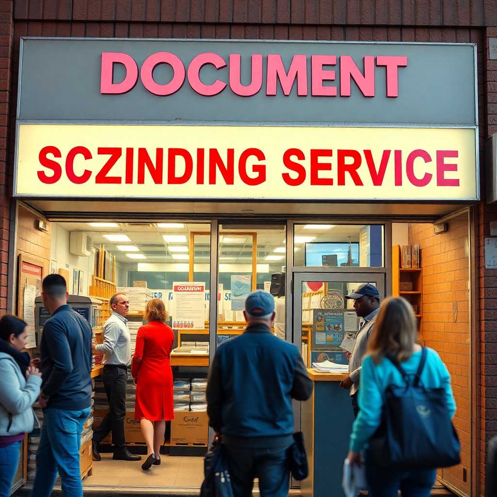 A busy Local Document Shredding Service storefront with staff attending to customers.