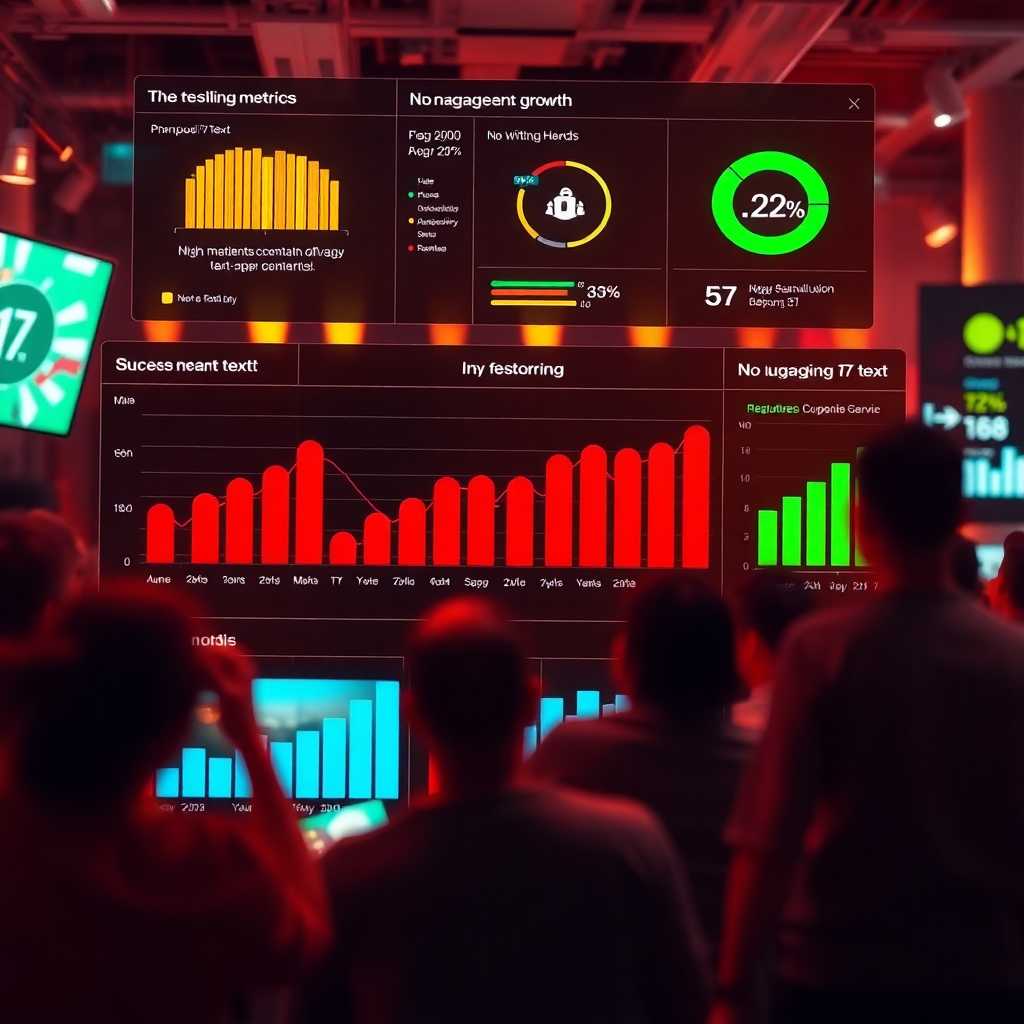 Success metrics dashboard showing engagement growth